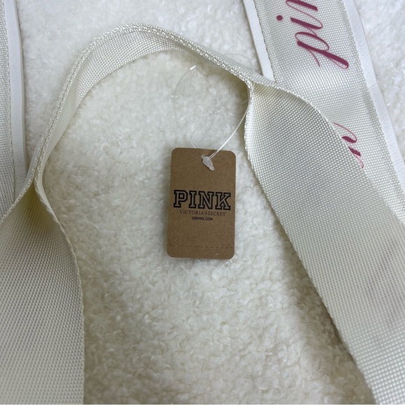 NWT PINK Victoria's Secret‎ Cozy Plush Tote Bag Off White - Picture 8 of 9